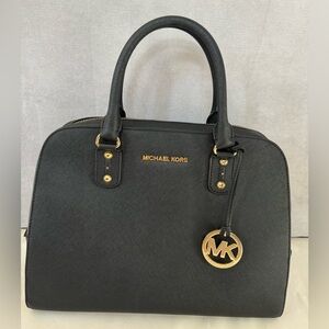 NEW Michael Kors Black Large Dome Satchel Bag NWOT